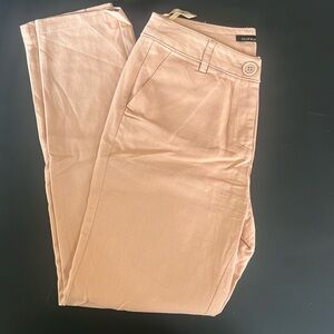 Light pink straight leg color block women’s pants size 38